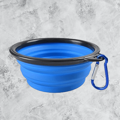 Gamelle pour Chien - SiliconeDogBowl™ - Bleu - Ziggi Chien Malin