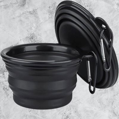 Gamelle pour Chien - SiliconeDogBowl™ - Noir - Ziggi Chien Malin