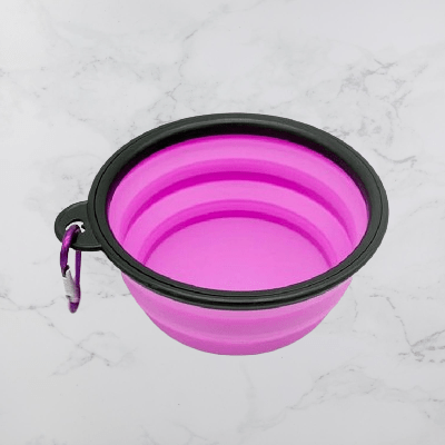 Gamelle pour Chien - SiliconeDogBowl™ - Pourpre - Ziggi Chien Malin