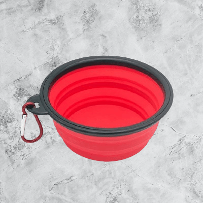 Gamelle pour Chien - SiliconeDogBowl™ - Rouge - Ziggi Chien Malin